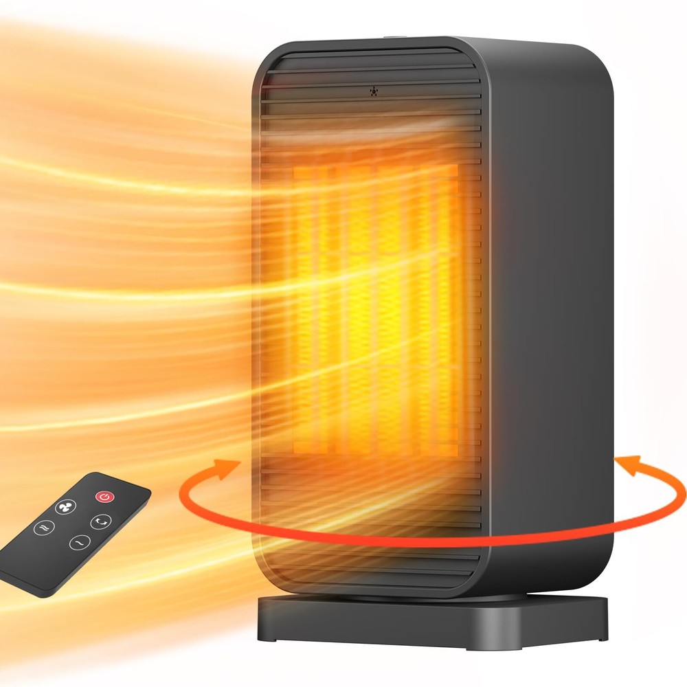 Portable Electric Space Heaters For Indoor Use, Space Heater And Fan Combo Wi...