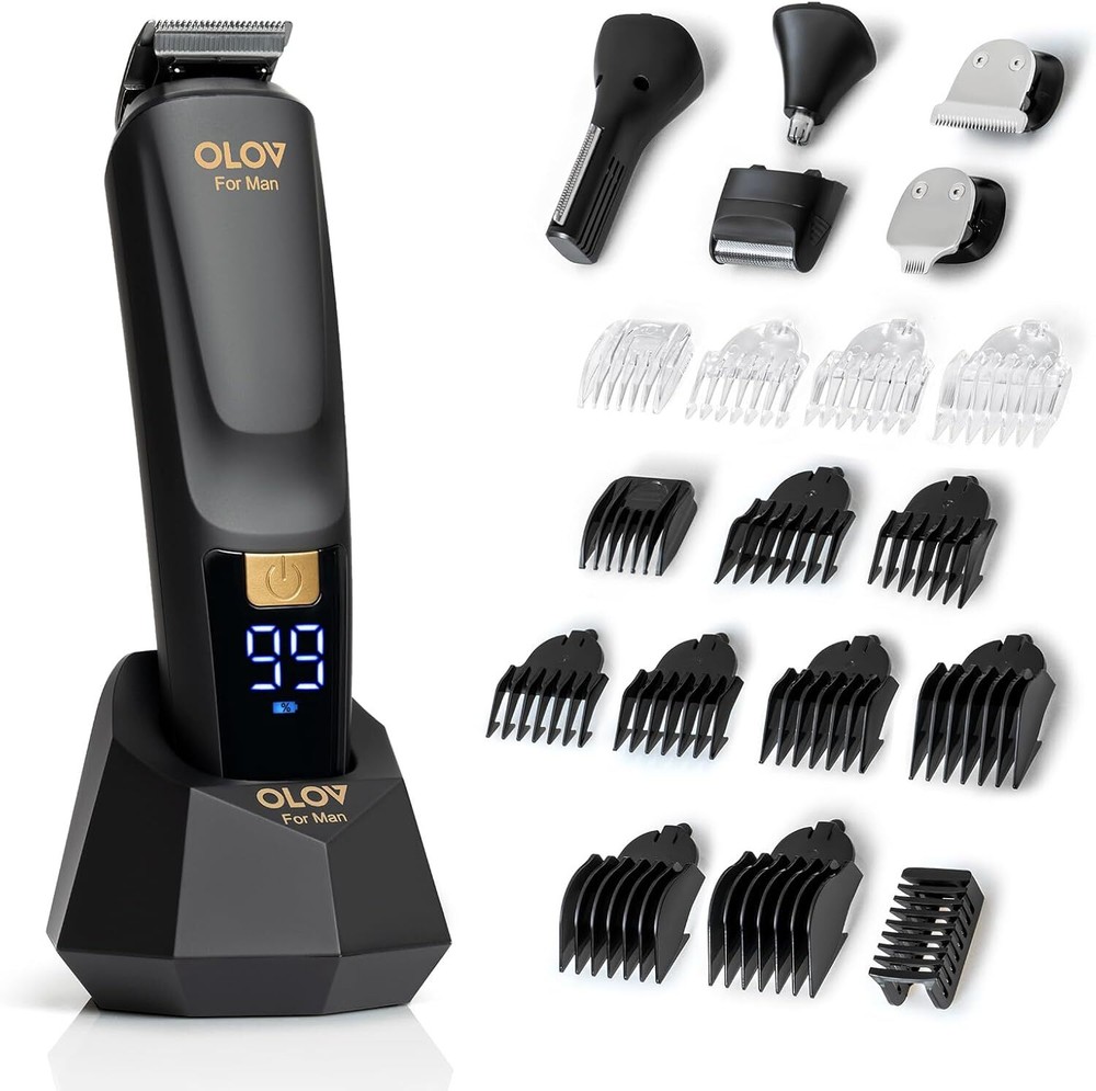 21-in-1 Men's Grooming Kit with Beard Trimmer, Hair Clipper & Nose Ear Trimmer