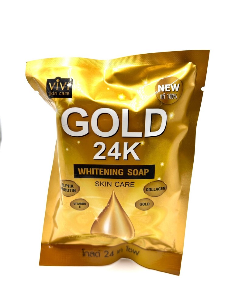 24K Gold Whitening Soap for Luxurious Skin Brightening Care