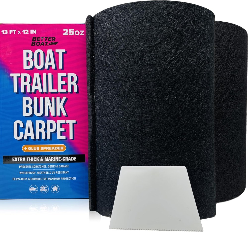 Black Marine Boat Trailer Bunk Carpet 12