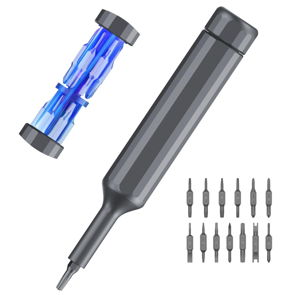27-in-1 Precision Screwdriver Kit with 26 S2 Steel Bits for Electronics Repair