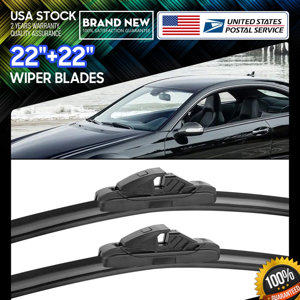 All Season 22''+22'' One Piece Windshield Wiper Blades Driver & Passenger Side