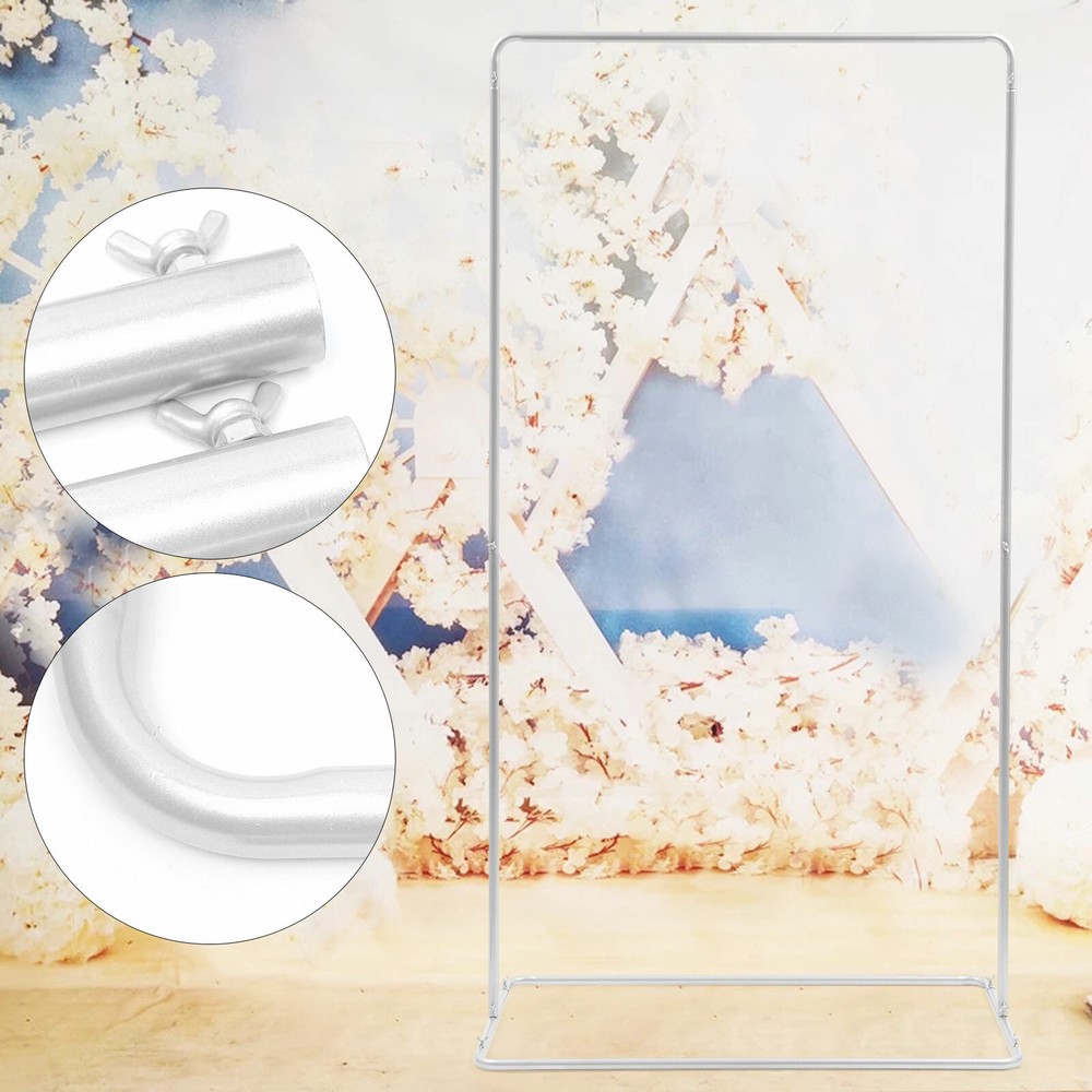 Elegant 6.5x3.3ft Metal Wedding Arch Stand with Sturdy Bases