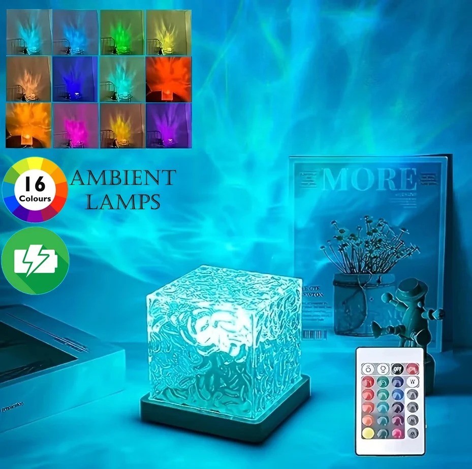 Northern Lights Projector Galaxy Lamp 16 Color LED Mood Light Remote Ocean Wave