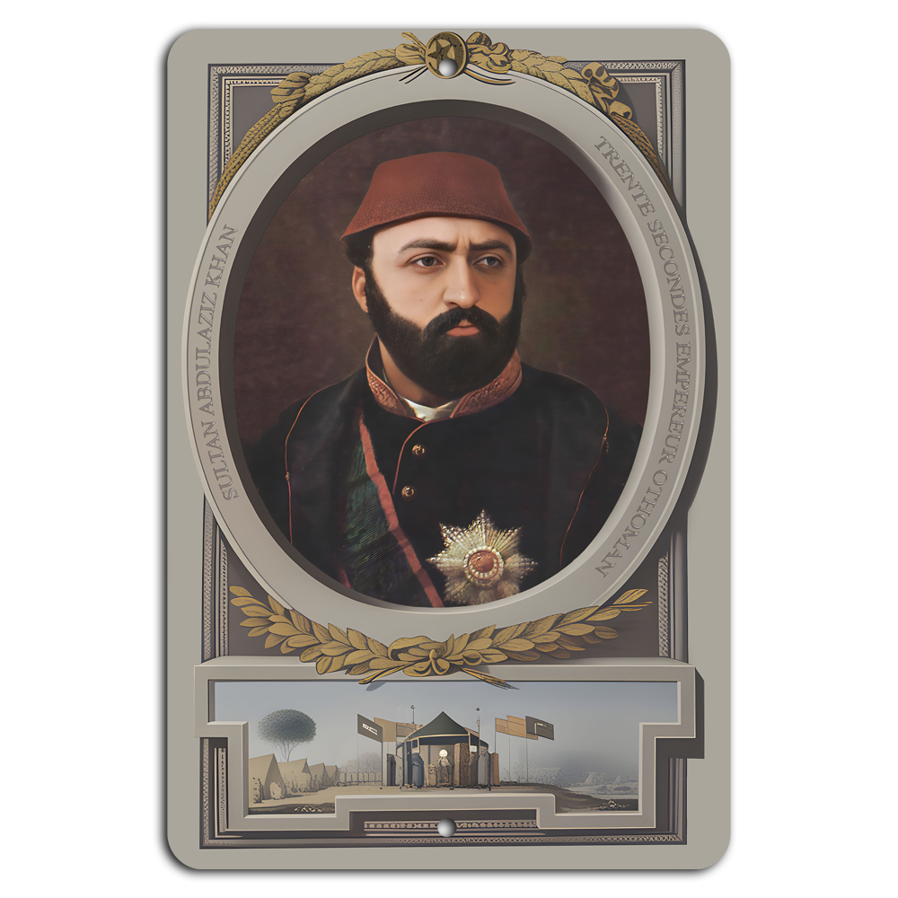 Portrait of Sultan Abdul Aziz Khan: Ottoman Majesty