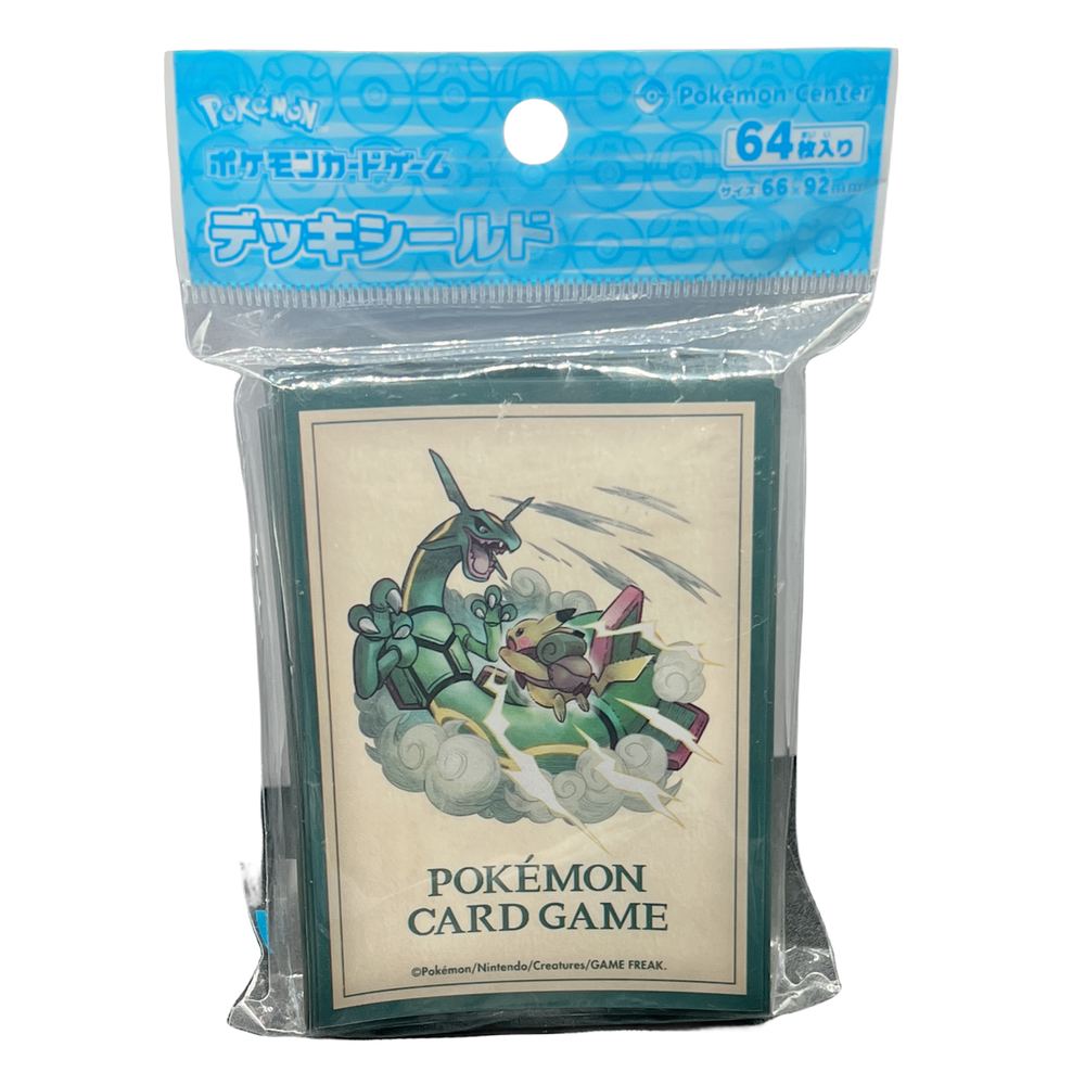 Rayquaza and Pikachu Card Sleeves 64ct Pokémon Center Japan US SELLER