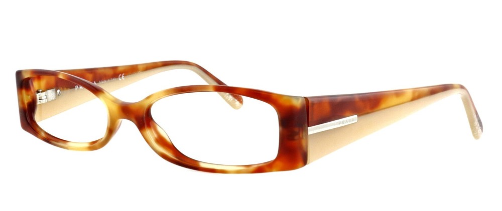 Prada VPR04H 78S-1O1 51mm Havana Brown Beige Eyeglass Frames Made in Italy