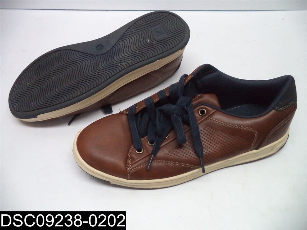 Men's Size 8 Brown Casual Lace-Up Sneakers by G By George MNGE29DP002