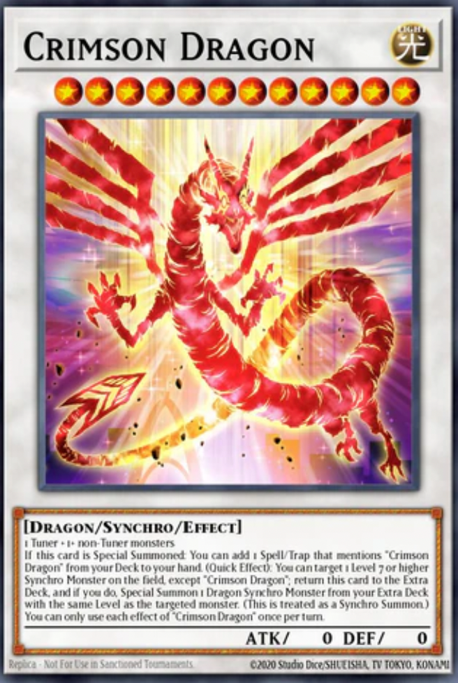 Crimson Dragon RA04-EN061 - Ultimate Rare - PREORDER 4/11