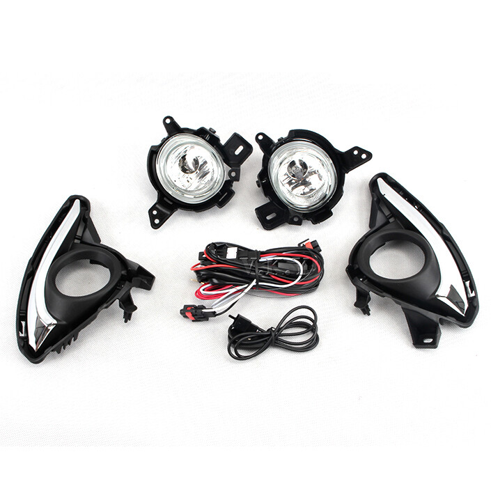 Mazda 2 DJ Hatch 2014-2017 Bumper Fog Light Kit with Bulb Switch Wiring 1Set