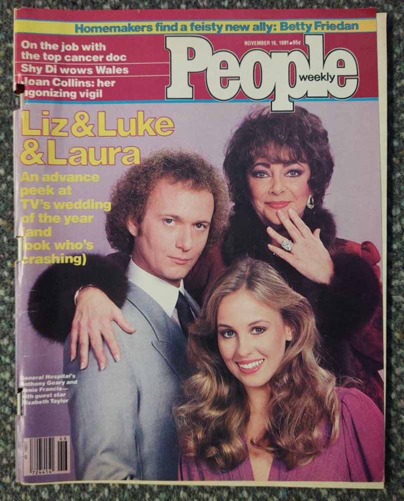 PEOPLE MAGAZINE November 16. 1981 Anthony Geary Genie Francis Elizabeth Taylor