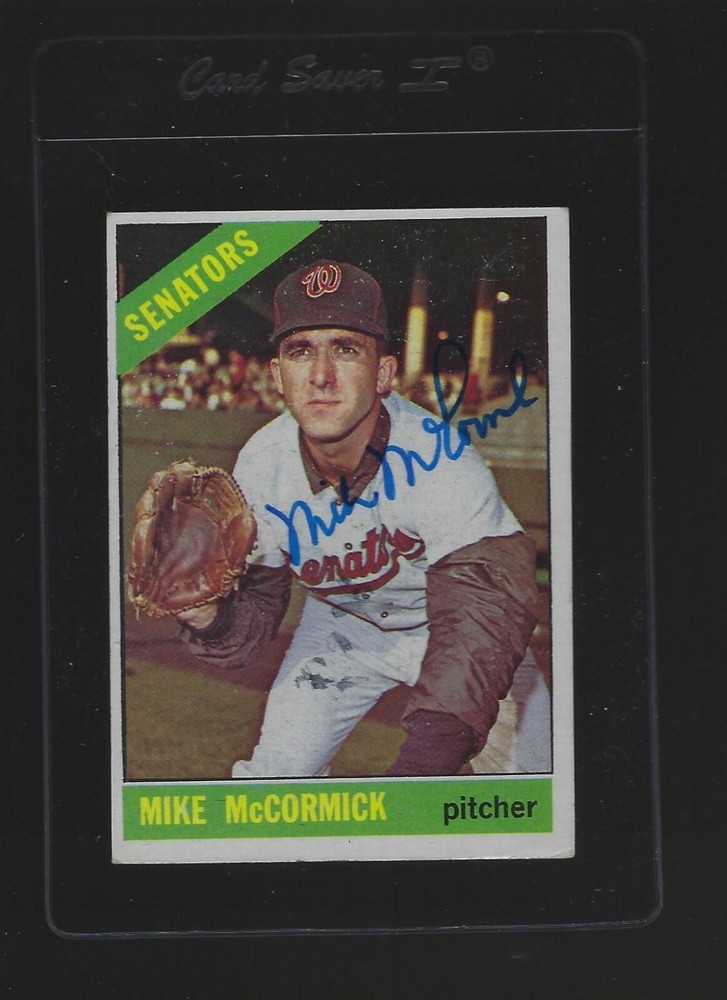 Mike McCormick Signed Auto 1966 Topps #118 Baseball Card Autograph