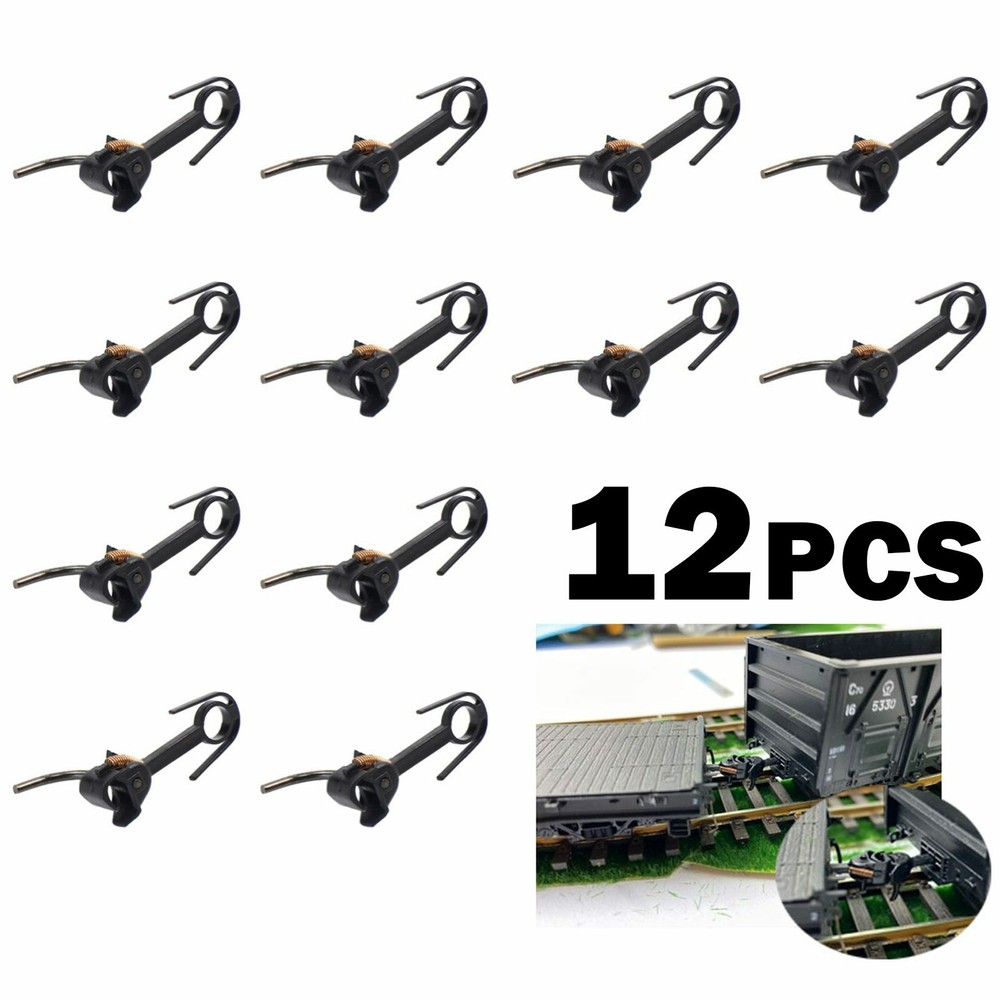 HO scale Knuckle Couplers with Spring 20mm E-Z Magnetic Railway Coupling 12pcs