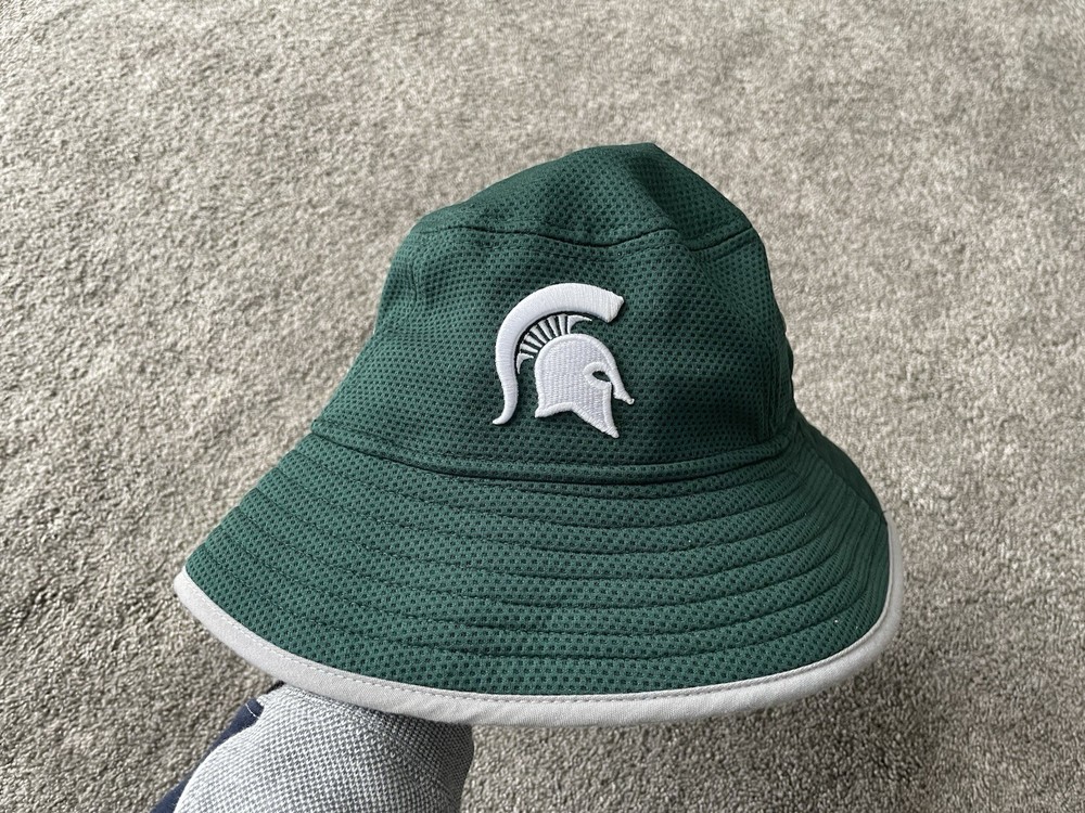 Michigan State Spartans Green Bucket Hat by New Era for Men NCAA Football