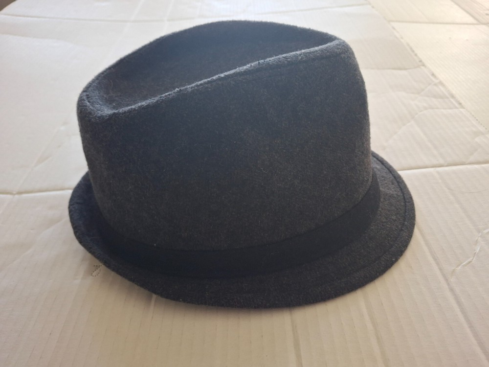 Levi's Fedora Hat Men's/Unisex Size S/M, Charcoal Grey w/Black Band