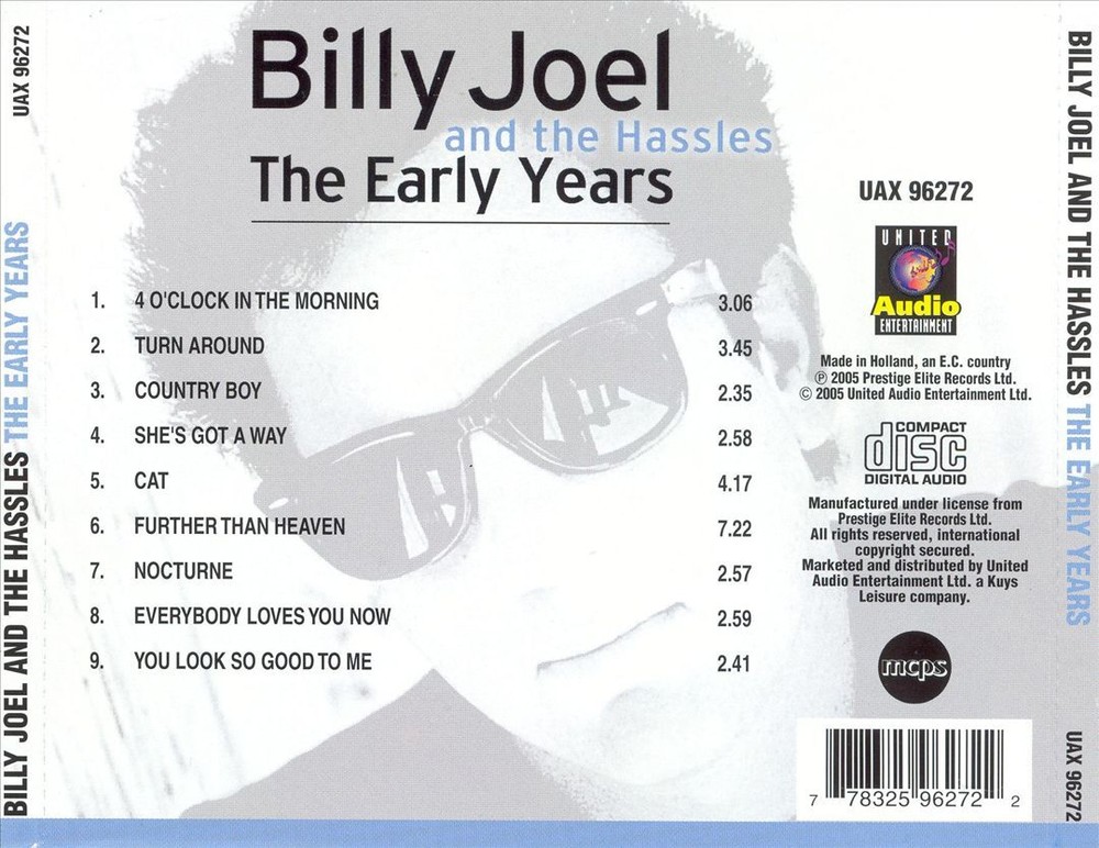 BILLY JOEL AND THE HASSLES EARLY YEARS NEW CD