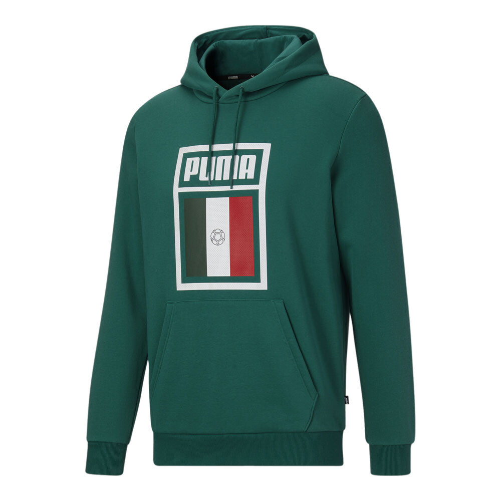 Puma World Cup Hoodie Fl Mens Green Casual Outerwear 67481304