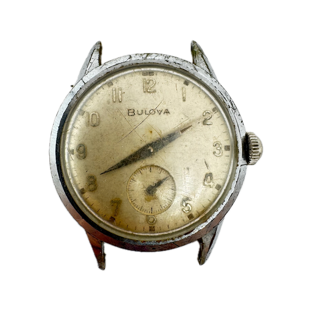 Vintage 1957 Bulova Men's Mechanical Wristwatch 11 AC Swiss Steel & Chrome