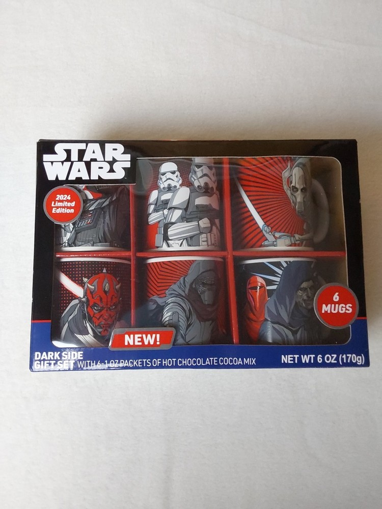 Star Wars Mugs - 2024 Limited Edition Dark Side Set Of 6 - No Hot Cocoa
