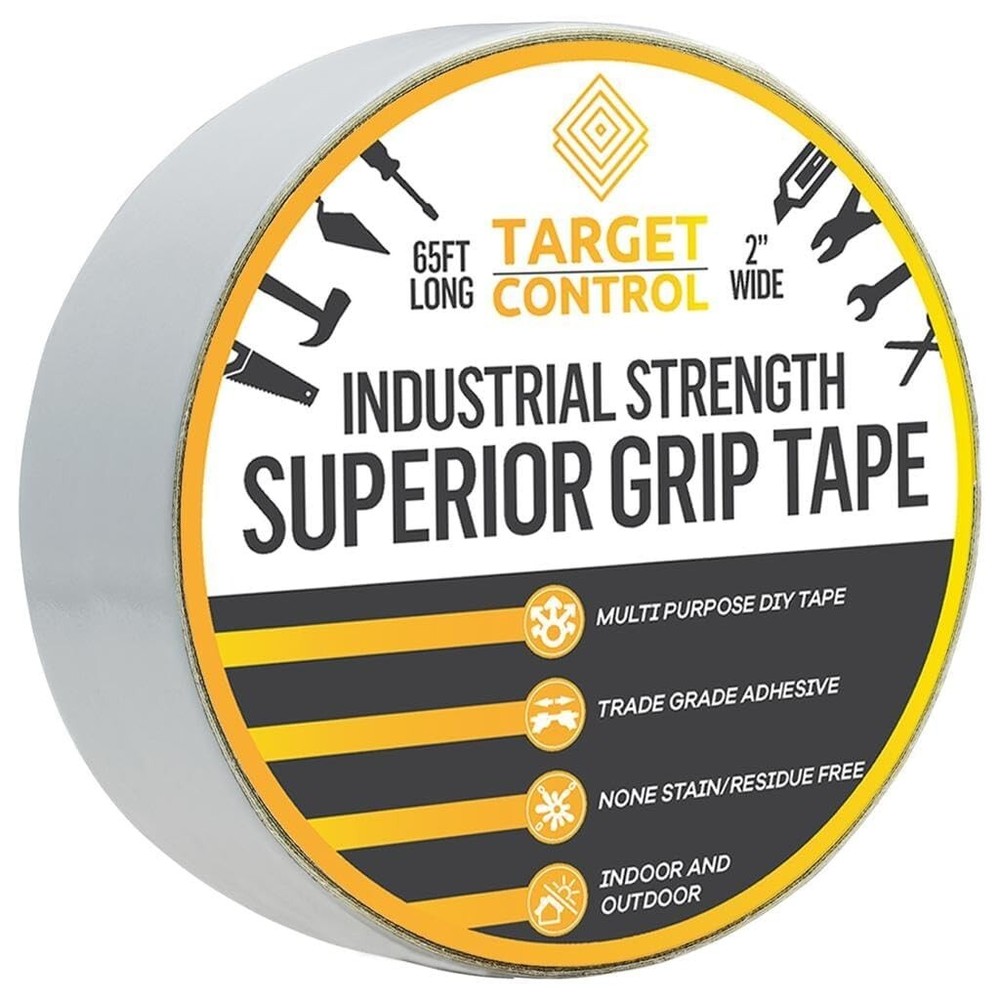 TargetControl 65FT x 2 Inch Double Sided Carpet Tape Rug Gripper for Secure Hold