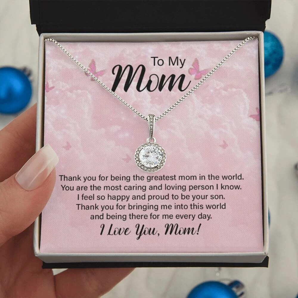 Mothers day Gifts, Personalised Message Card Jewellery, Gifts for Mom, Christmas-image