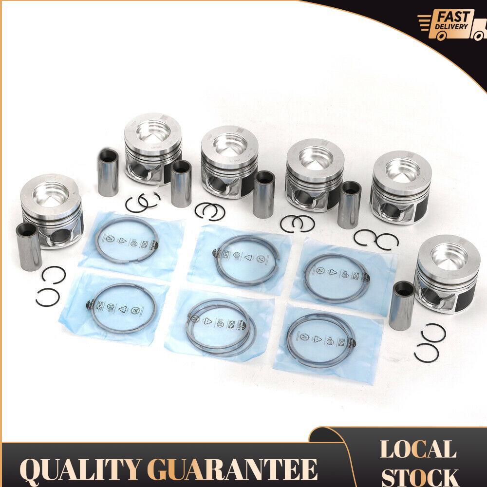 6X Pistons Rings Set Φ83.01mm Φ30mm For VW Touareg Audi A4 A6 Q7 3.0 TDI Diesel