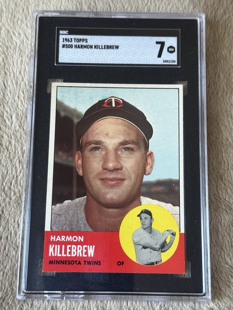 1963 Topps Harmon Killebrew #500 SGC 7 Twins HOF NM Vintage Baseball Card