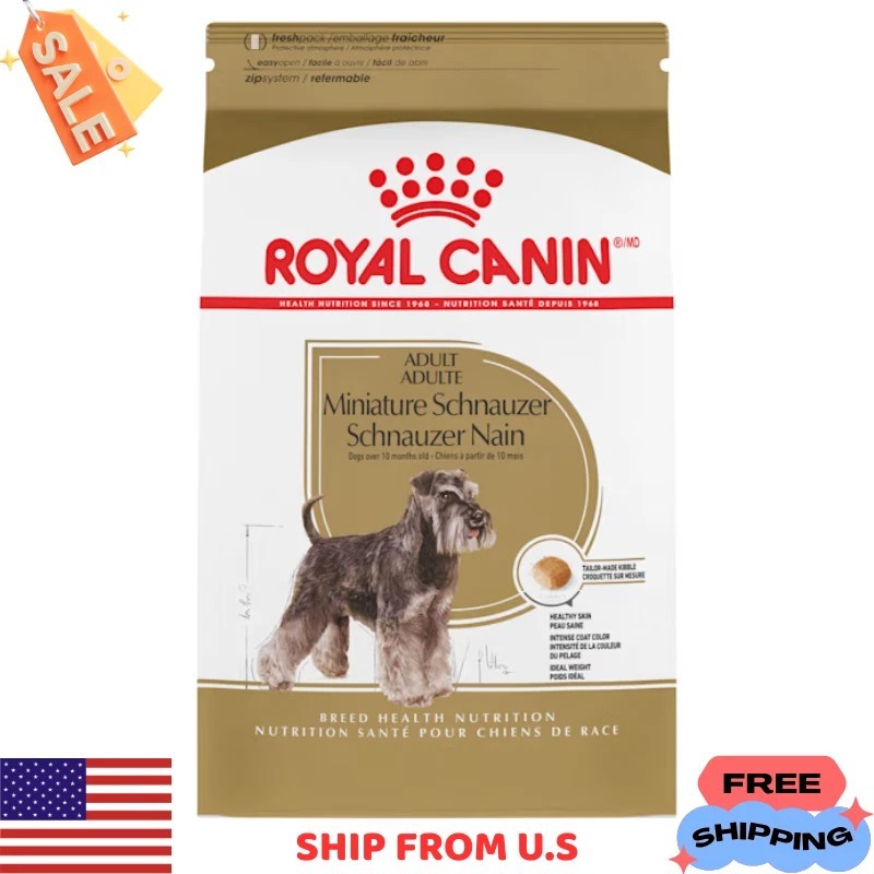 Royal Canin Miniature Schnauzer Adult Dry Dog Food 10 lb Breed Specific Bag