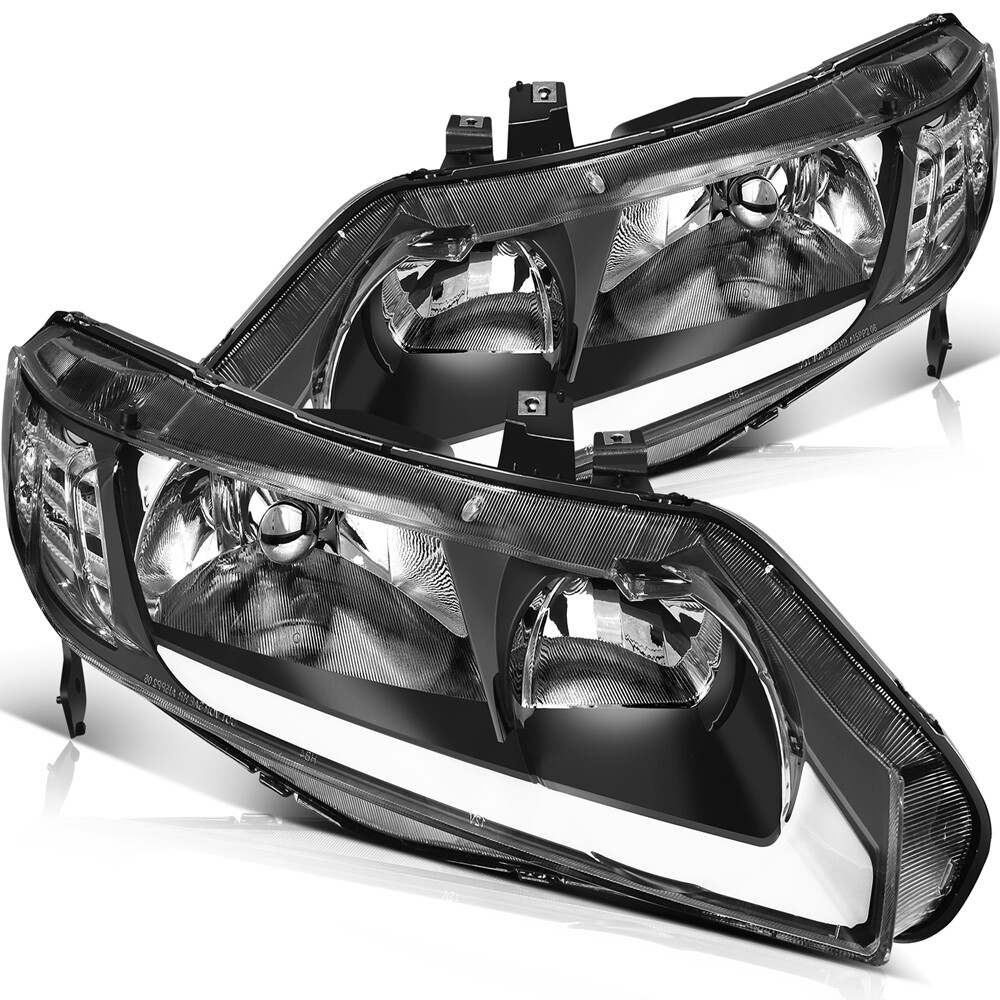 For Honda Civic 2006-2011 Headlight Headlamp Assembly Driver Passenger Side Pair