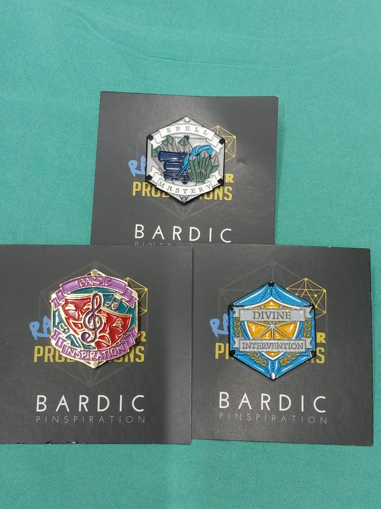 Bardic Inspiration Set of 3 Musical Fantasy Enamel Pins