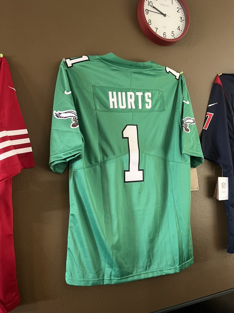 Jalen Hurts Philadelphia Eagles Kelly Green Stitched Jersey Men’s Large NEW