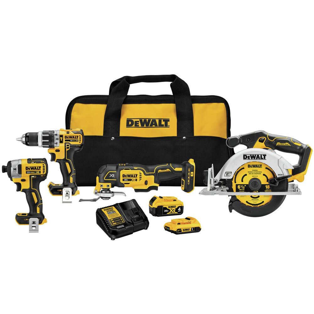 DEWALT DCK482D1M1 20V MAX XR BL Li-Ion Cordless 4-Tool Combo Kit (2 & 4 Ah) New
