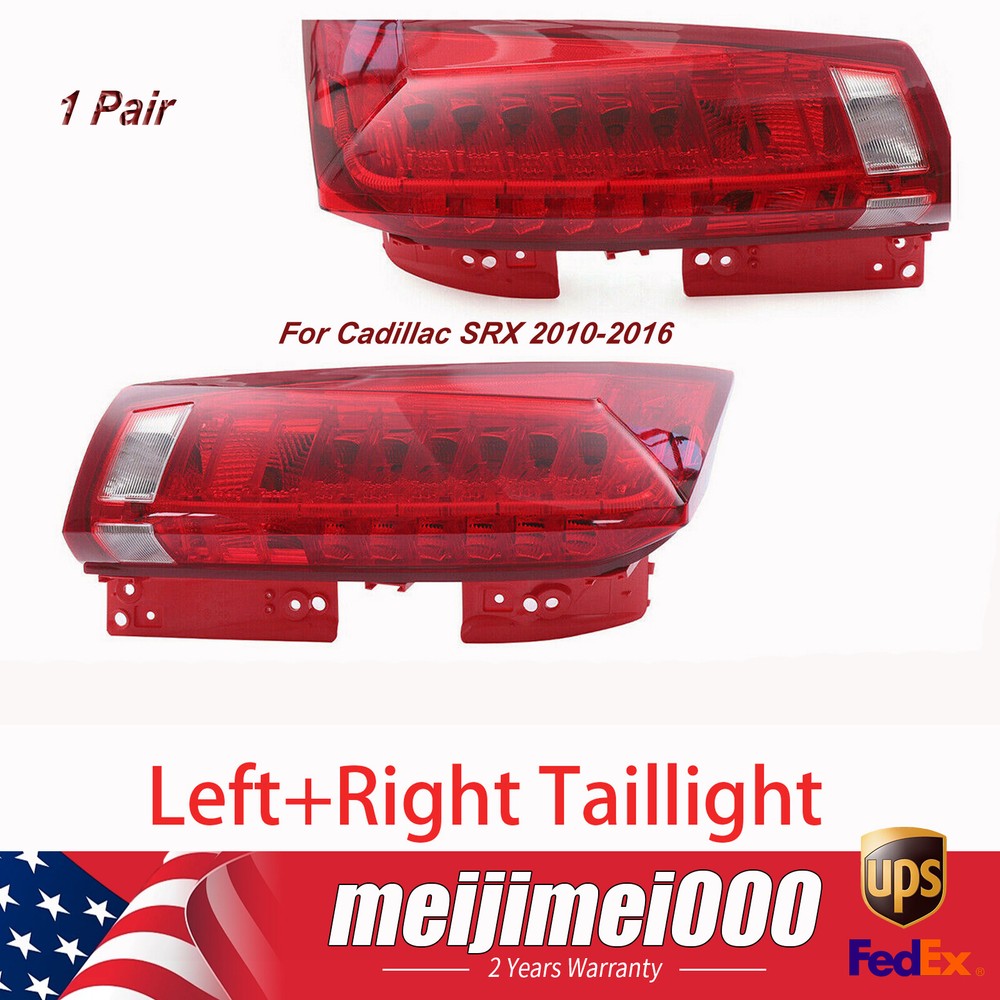 1 Pair Tail Lights For Cadillac SRX 2010-2016 LED Rear Lamps Assembly Right+Left