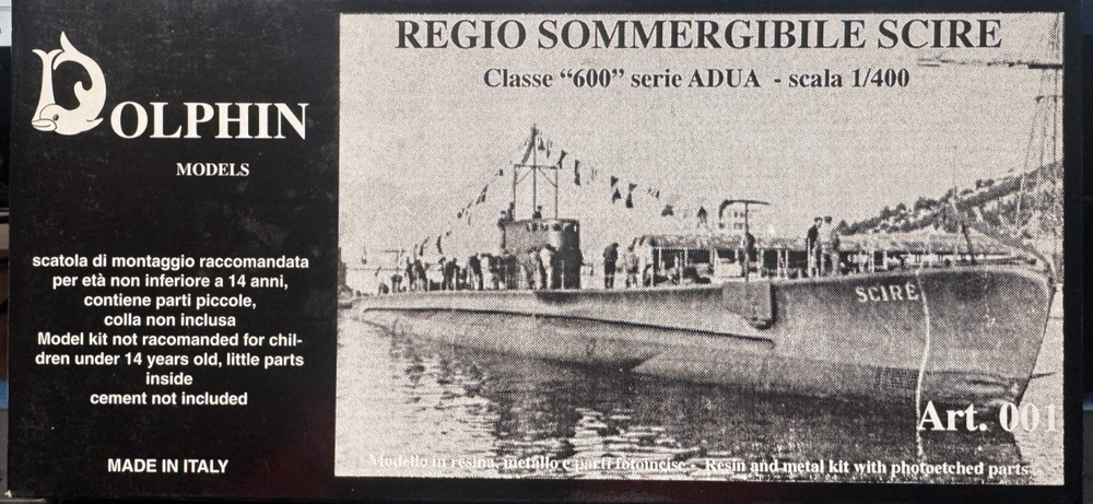 DOLPIIN MODELS 1/400 REGIO SOMMERGIBILE SCIRE resin submarine kit