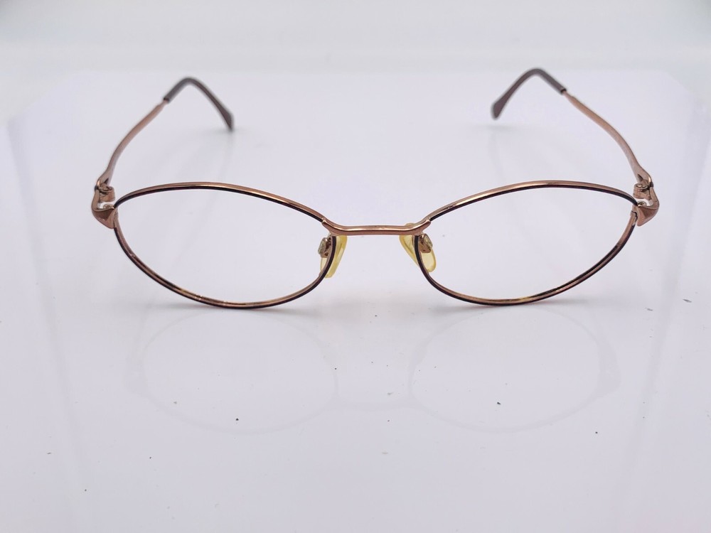 Vintage Rodenstock R4248 6 Brown Gold Metal Oval Sunglasses FRAMES ONLY