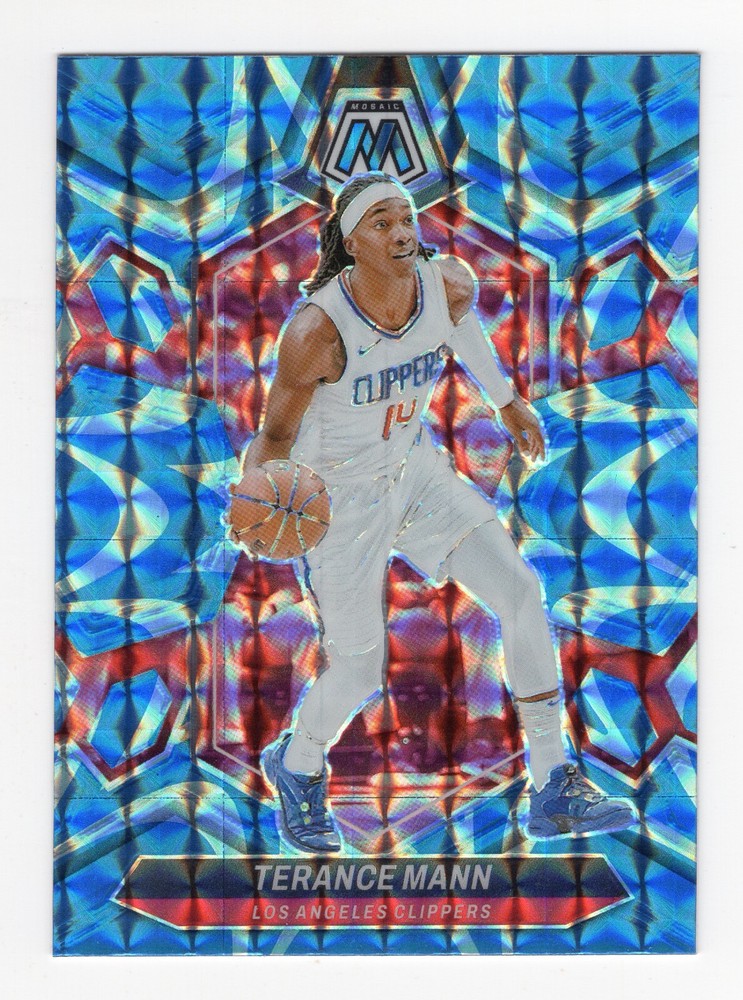 2023-24 Panini Mosaic - Reactive Blue Mosaic Prizm #14 Terance Mann
