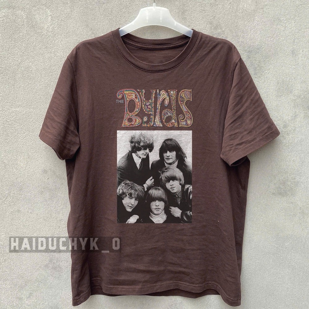 The Byrds Vintage Rock Band Unisex Russet Tee Sizes S-5XL