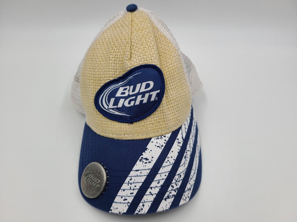 Bud Light Bottle Opener Straw Mesh Trucker Snapback Hat Cap Men Beer Budweiser