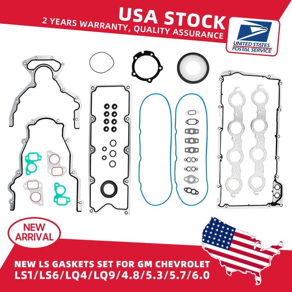 GEN III LS Engine Gasket Set Compatible with LS1 LS2 LS3 LS4 LS5 LS6 4.8L 5.3L 5.7L 6.0L