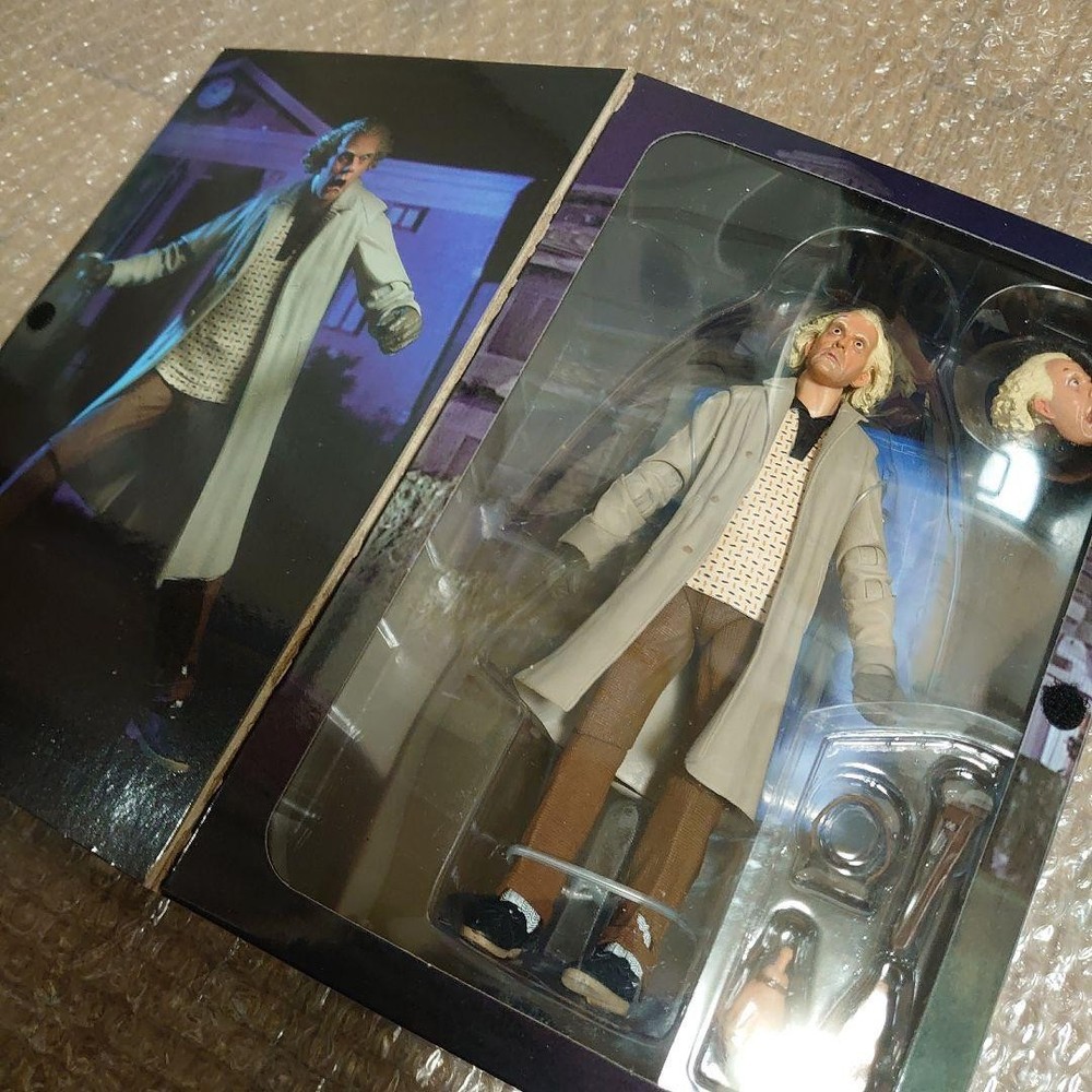 NECA Back To The Future Doc Brown 7-Inch Action Figure with Box Damage