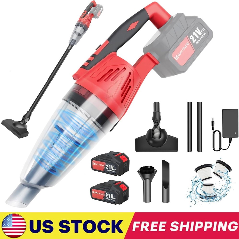 Cordless Vacuum Cleaner 3 in 1 Rechargeable Lightweight Stick Vacuum Cleaner LED