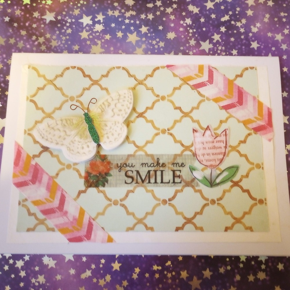 Handmade You Make Me Smile Any Occasion Greeting Card Butterfly Faith Whimsy