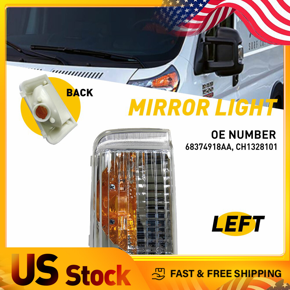 Turn Mirror Signal Fits Lamp Cover Light Ram For 1500/2500/3500 ProMaster ABS