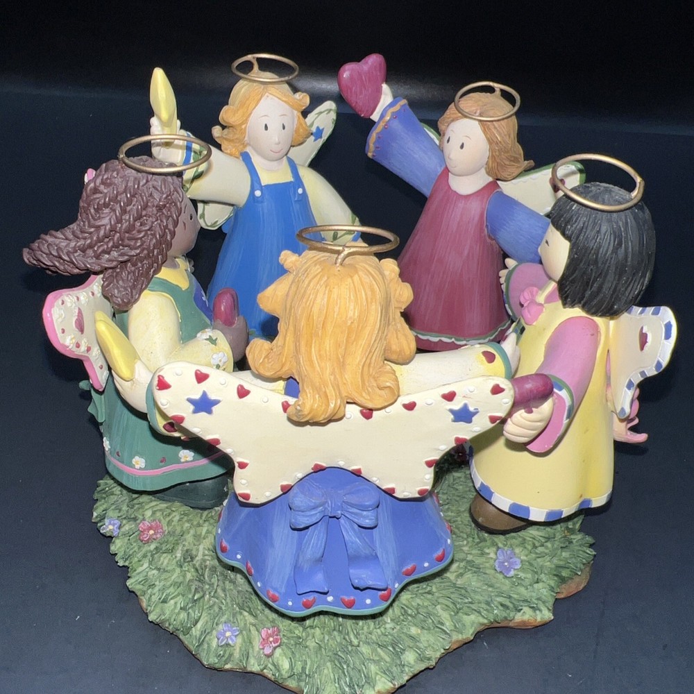 Circle of Friends Angels Votive Candle Holder Resin