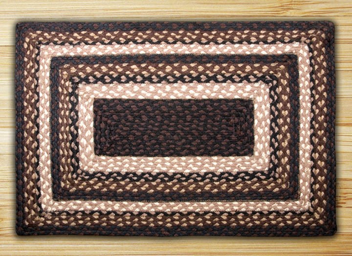 Mocha Frappuccino 4x6 Rectangle Braided Earth Rug RC-313
