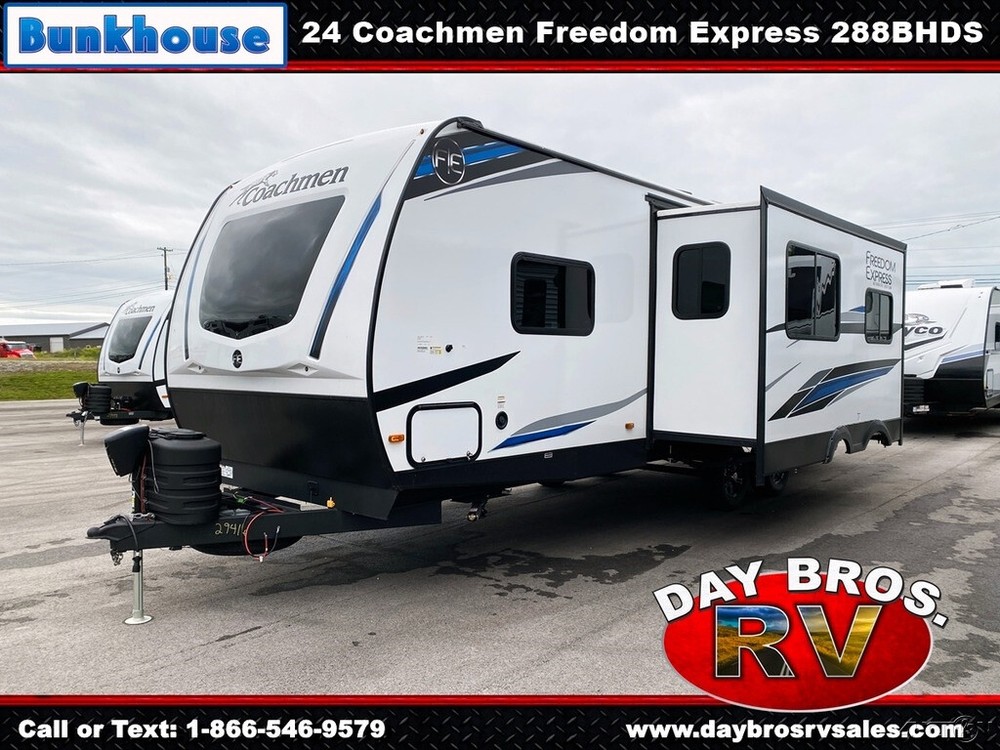 24 Coachmen Freedom Express Lite 288BHDS Travel Trailer Towable RV Camper Bunks