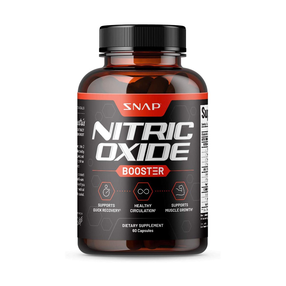 Nitric Oxide Booster Supplement - L-Arginine, L-Citrulline - 60 Capsules