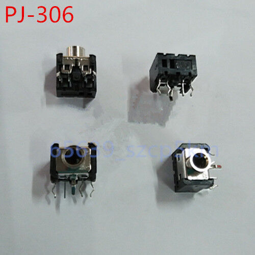 10pcs 3.5mm female audio connector 5 pin dip stereo headphone jack PJ-306 #T7*