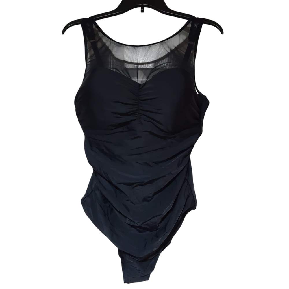 Cupshe Black Mesh High Neck Push Up One-Piece X-Large *New with Tags*