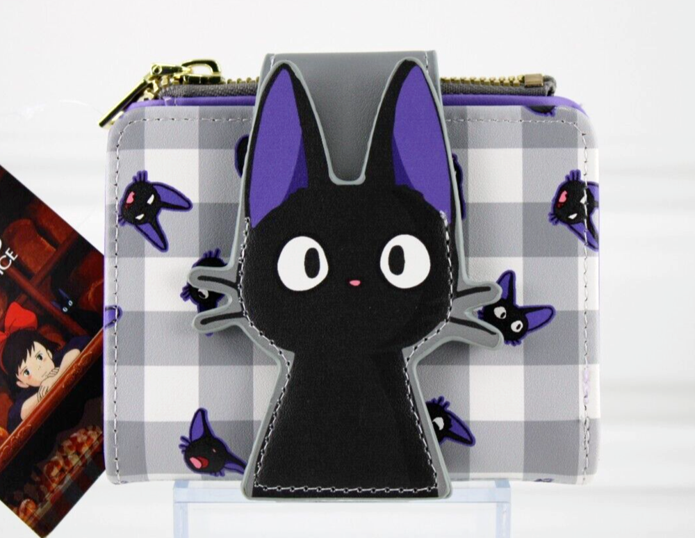 Studio Ghibli Kiki's Delivery Service Jiji Gingham Mini Wallet Her Universe New